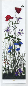 1202 Laminated Floral Bookmark