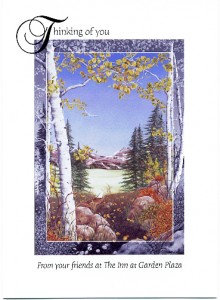 Secluded Aspens Card, #303T, 5"X7"