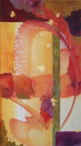 "An Abundant Autumn" Collage on canvas with a touch of 24k gold leaf, 36"x20", $1500 