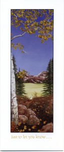 #250 Secluded Aspen Grove greeting card. Beautiful Colorado Scene