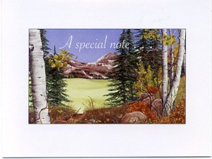 #140 Secluded Aspens Box of ten $15