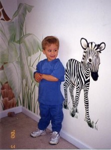 Brady with Zeb the Zebra.