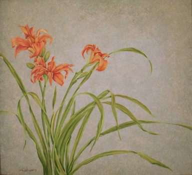 "Tranquility" Day Lilies in Acrylic