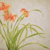 Photo of painting of orange day lilies.