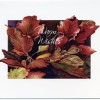 picture of fall leaves on greeting card