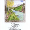 Picture of paintings of mountain stream.