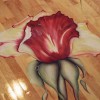 Photo of Rose painted on aerobic room floor at the Broadmoor Resort in Colorado Spring, CO