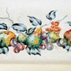 photo of hand painted fruit in kitchen